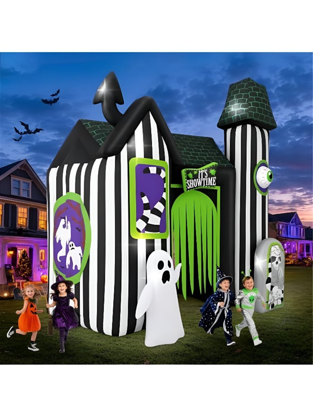 12FT Halloween Inflatable Arch Giant Haunted House Inflatable Tunnel